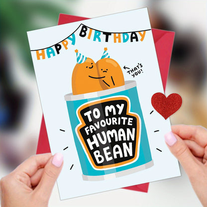 Happy Baked Bean Birthday Card x 1