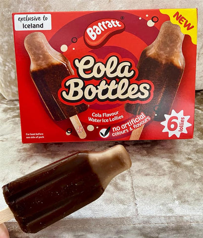 Barratt Cola Bottles Ice Lollies 6 x 360g บาร์รัตต์ โคล่าขวด น้ำแข็ง 6 x 360 กรัม