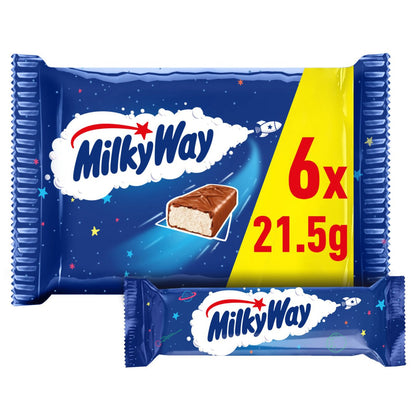 MilkyWay Multipack [6x21.5g] 129g มิลค์กี้เวย์ ช็อกโกแลตนม วิปปิ้งตรงกลางเล็กน้อย แบบมัลติแพ็ค [6x21.5 กรัม] 129 กรัม