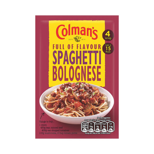 Colman's Spaghetti Bolognese Sauce Mix 44g โคลแมนส์ ซอสผงสปาเก็ตตี้โบลองเนส