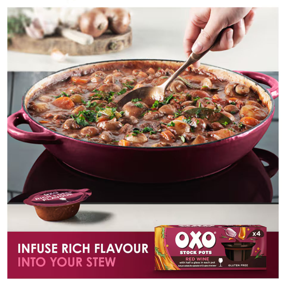 Oxo Stock Pots Red Wine 4 Packs 80g