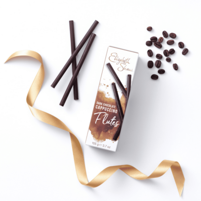 Elizabeth Shaw Dark Chocolate Cappuccino Flutes 105g เอลิซาเบธ ชอว์ ดาร์กช็อกโกแลต รสคาปูชิโน่ ฟลุต 105 กรัม