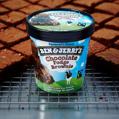 Ben & Jerry's Chocolate Fudge Brownie Ice Cream 100ml เบน แอนด์ เจอร์รี่ส์ ไอศกรีม ช็อกโกแลตฟัดจ์ บราวนี่ 100 มิลลิกรัม