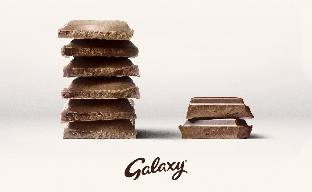 Galaxy Smooth Milk Chocolate Bars Multipack  [4x42g] 168g กาแล็กซี่ ช็อกโกแลตนมเนื้อเนียนนุ่ม  แบบมัลติแพ็ค รสช็อกโกแลต