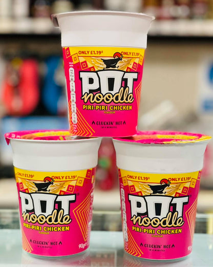 [Best Before 31-Oct-2024] Pot Noodle Piri Piri Chicken Instant Noodles 90g พ็อด นูดเดิ้ล พิริพิริ บะหมี่กึ่งสำเร็จรูปไก่ แบบถ้วย 90 กรัม