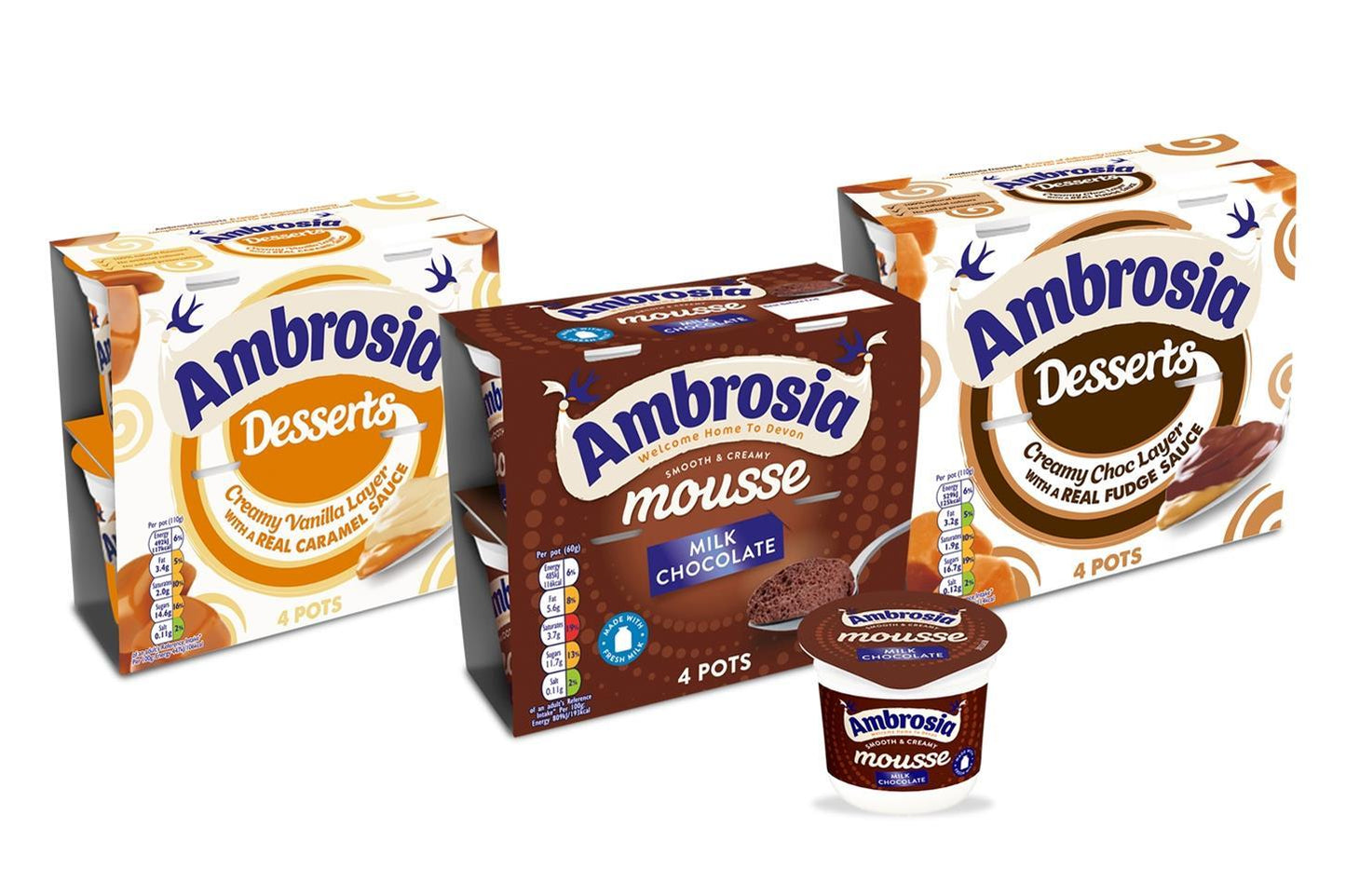 Ambrosia Deluxe Custard Madagascan Vanilla 2x120g