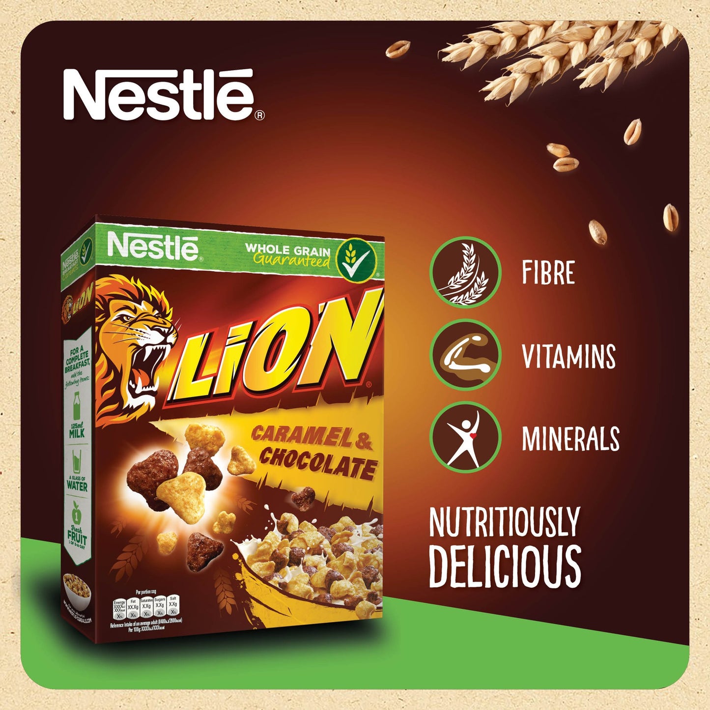 [Best Before 30-Nov-2024] Nestle Lion Caramel & Chocolate Cereal 400g