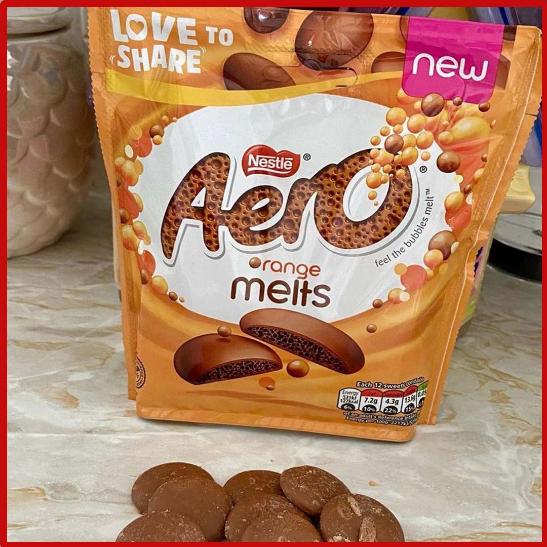 [BestBefore 28-Feb-2025] Nestle Aero Melts Orange Chocolate Sharing Bag 86g เนสท์เล่ แอโรเมลท์ รสส้ม ช็อกโกแลต แชริ่ง ซอง 86ก.