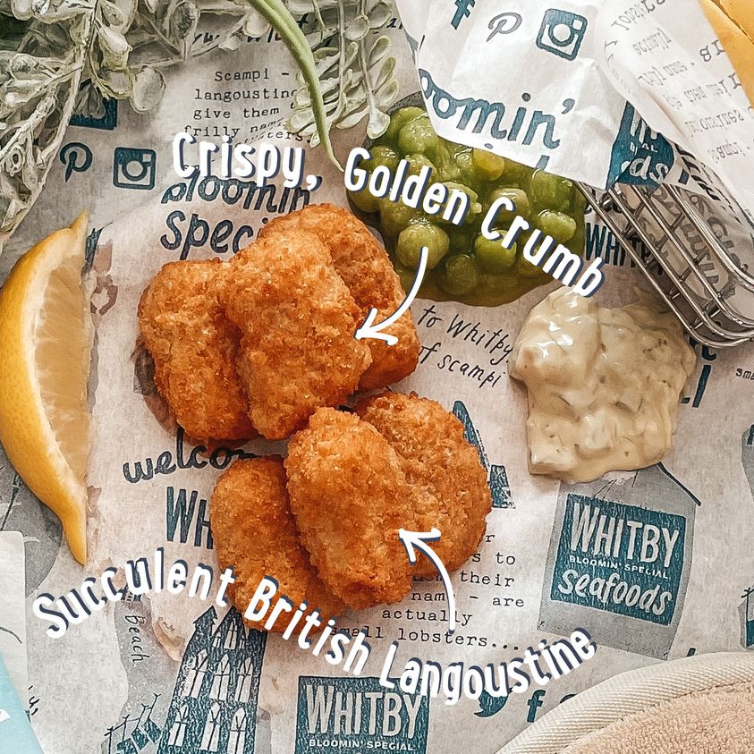 Whitby Seafoods Breaded Scampi 810g