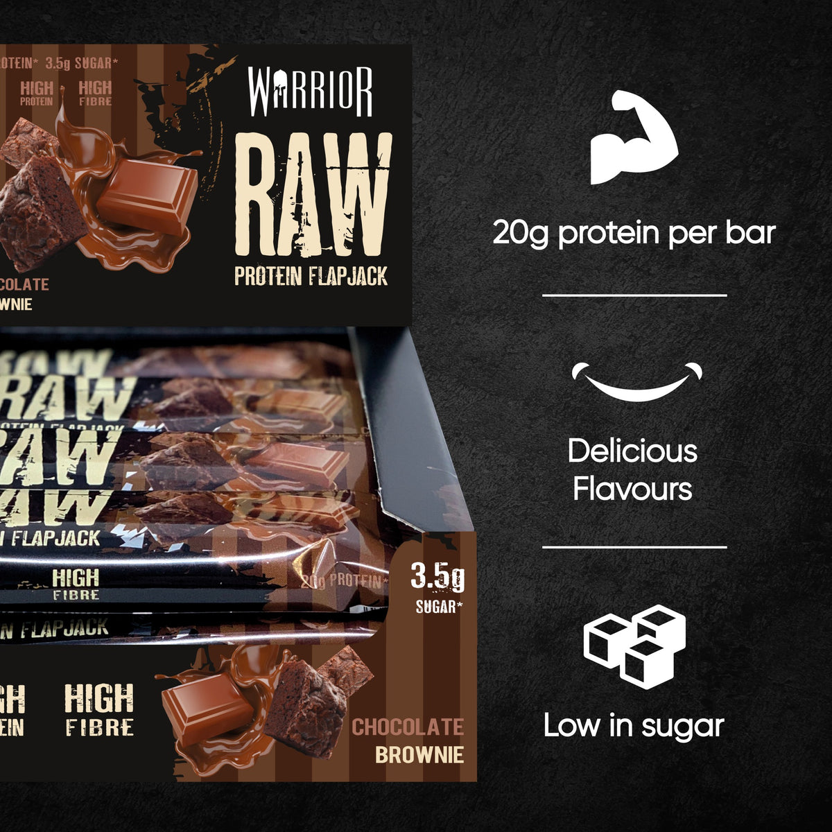 Warrior Raw Protein Flapjack Chocolate Brownie 75g