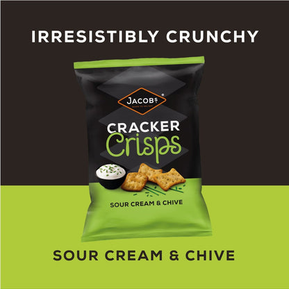 Jacobs Sour Cream & Chive Cracker Crisps Sharing Bag Snacks 150g