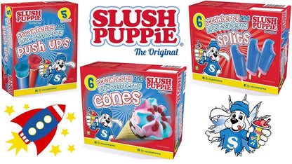 [Best Before 14-May-2024] SLUSH PUPPiE the Original Strawberry and Blue Raspberry Splits 390ml ดิ ออริจินัล สตรอเบอร์รี่ และ บลูราสเบอร์รี่สปลิต 390 มิลลิกรัม