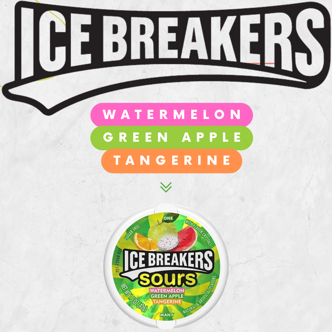 Ice Breakers Sours Watermelon Green Apple 42g