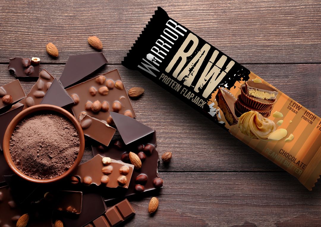 Warrior Crunch Protein Bar Dark Chocolate Peanut Butter 64g วอริเออร์ ครันช์ โปรตีน บาร์ ดาร์ก ช็อกโกแลต พีนัทบัตเตอร์ 64 กรัม