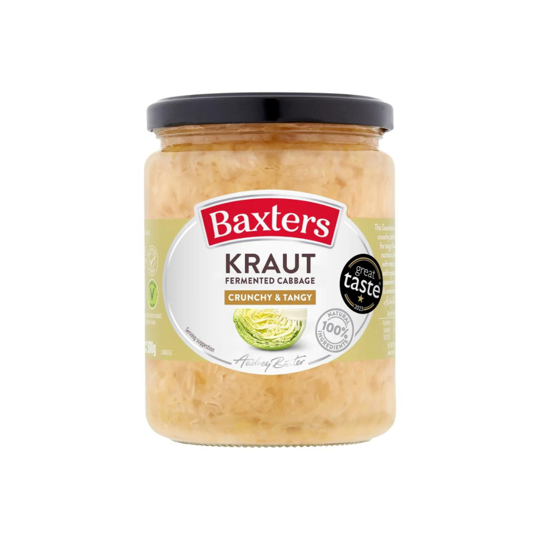 [Best Before 31-Oct-2024 ]Baxters Sauerkraut Fermented Cabbage 480g แบ็กซ์เตอร์ กะหล่ำปลีดอง ในขวดแก้ว 480 กรัม