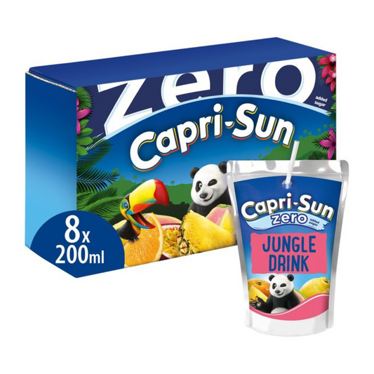 Capri-Sun 8 Pack Jungle Zero Added Sugar 1600ml  คาปรี-ซัน จังเกิ้ล ซีโร่1600มล.