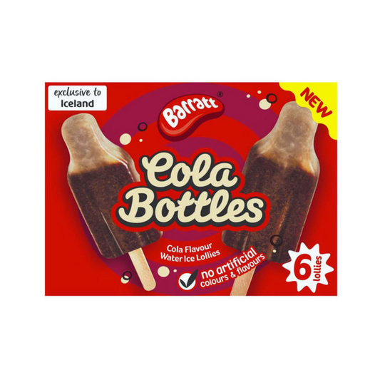 Barratt Cola Bottles Ice Lollies 6 x 360g บาร์รัตต์ โคล่าขวด น้ำแข็ง 6 x 360 กรัม