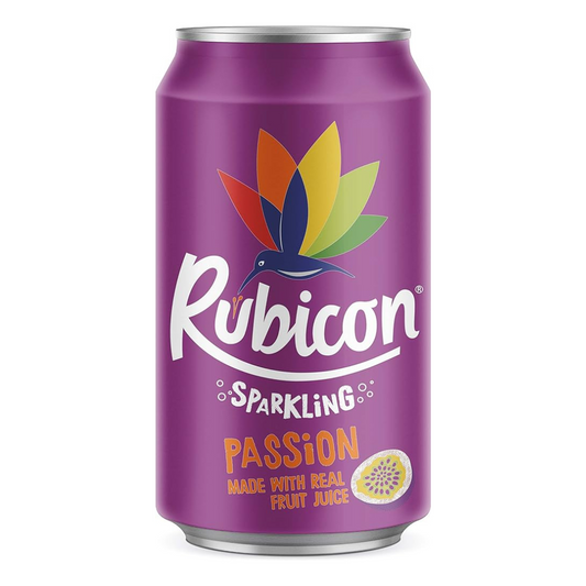 Rubicon Sparkling Passion Fruit Juice Drink 330ml รูบิคอน น้ำเสาวรส สปาร์คกลิ้ง 330 มิลลิลิตร