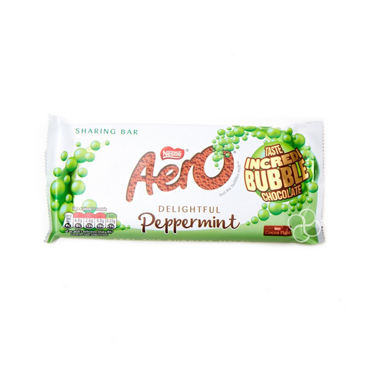 Nestle Aero Delightful Peppermint  Bubble Bar 90g เนสท์เล่ แอโร่ ดีไลท์ฟูล เปเปอร์มิ้น ช็อกโกแลตรสมิ้น 90กรัม