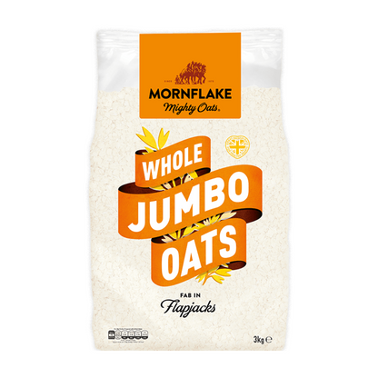 Mornflake Mighty Oats Whole Jumbo Oats 500g มอร์นเฟลก ไมตี้ ข้าวโอ๊ต โฮล จัมโบ้ โอ๊ต 500 กรัม