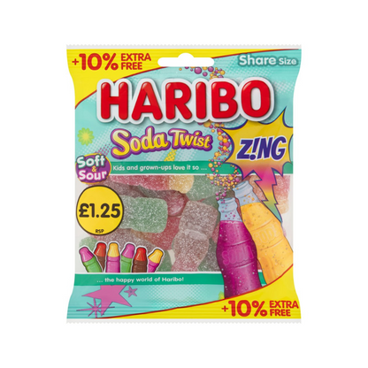 Haribo Soda Twist Zing Candy Share Bag 176g