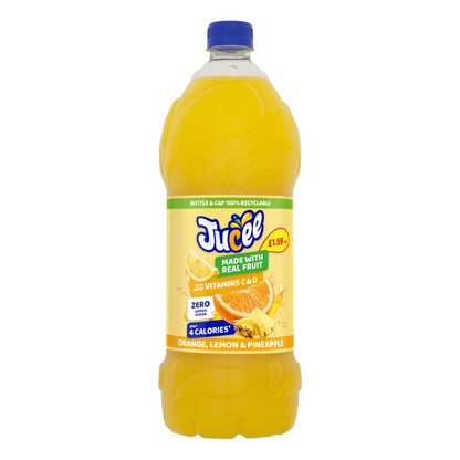 Jucee Orange Lemon and Pineapple Zero Added Sugar 2l น้ำผลไม้ Jucee ส้ม, เลมอน & สับปะรด ไม่มีการเติมน้ำตาล 2 ลิตร