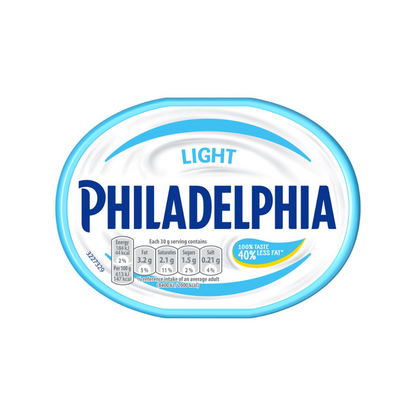 Philadelphia Light Low Fat Soft Cream Cheese 165G ฟิลาเดลเฟีย ไลท์ ซอฟท์ ครีมชีส ไขมันต่ำ 165 กรัม