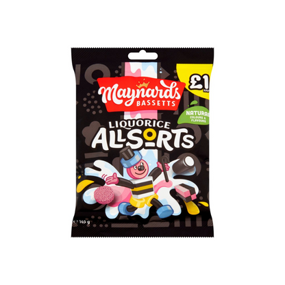 Bassetts Liquorice Allsorts Bag 165g บาสเซตต์ ลีคริซ ออลโซส์ แบบถุง 165 กรัม