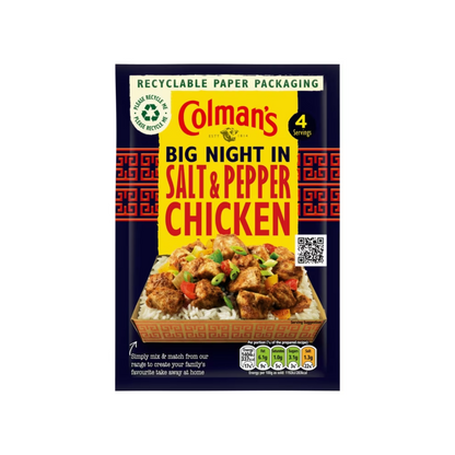 Colman's Big Night In Salt & Pepper Chicken recipe Mix 23G โคลแมนส์ บิ๊ก ไนท์ อิน ซอลท์ แอนด์ เปปเปอร์ สูตรไก่มิกซ์ 23 กรัม