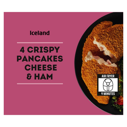 Iceland 4 Crispy Pancakes Cheese & Ham 250g ไอซ์แลนด์ 4 แพนเค้กกรอบ ชีส และ แฮม 250 กรัม