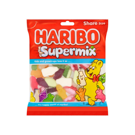 Haribo Supermix Fruit & Milk Flavoured Jelly & Foam Sweets Sharing Bag 160g