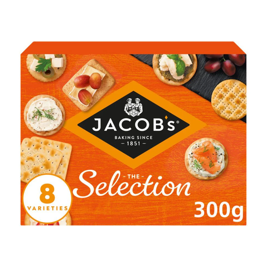 [BestBefore 7Mar2026] Jacob's Biscuits for Cheese 8 Variety Assortment 300g
