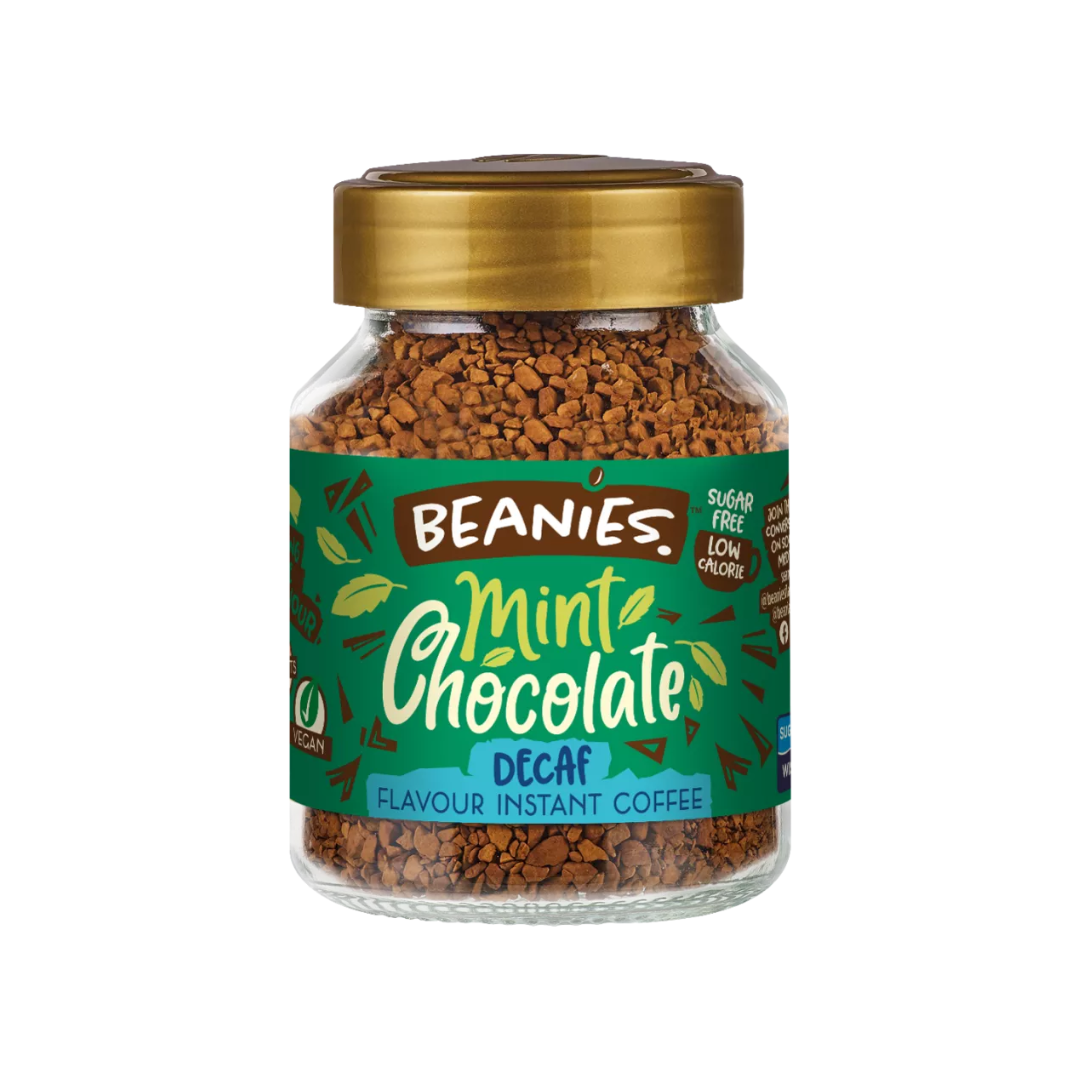Beanies Decaf Mint Chocolate Flavoured Instant Coffee 50g