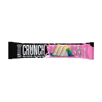 Warrior Crunch High Protein, Low Sugar Bar Birthday Cake 64g วอริเออร์ ครันช์ เค้กวันเกิด โปรตีนสูง น้ำตาลน้อย 64 กรัม