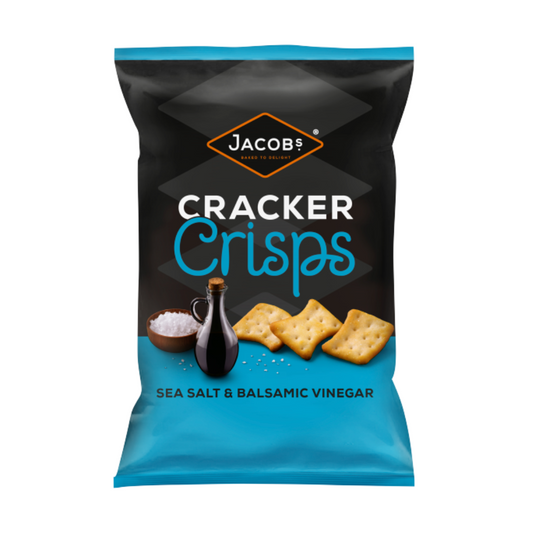Jacobs Cracker Crisps Salt & Balsamic Sharing Bag Snacks 150g