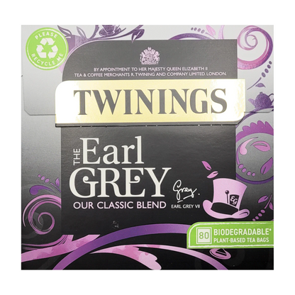 Twinings Earl Grey 80 Teabags 200G ทไวนิงส์ ชาที่มีกลิ่นหอมของมะกรูด และ มะนาว 80 ถุงชา 200 กรัม