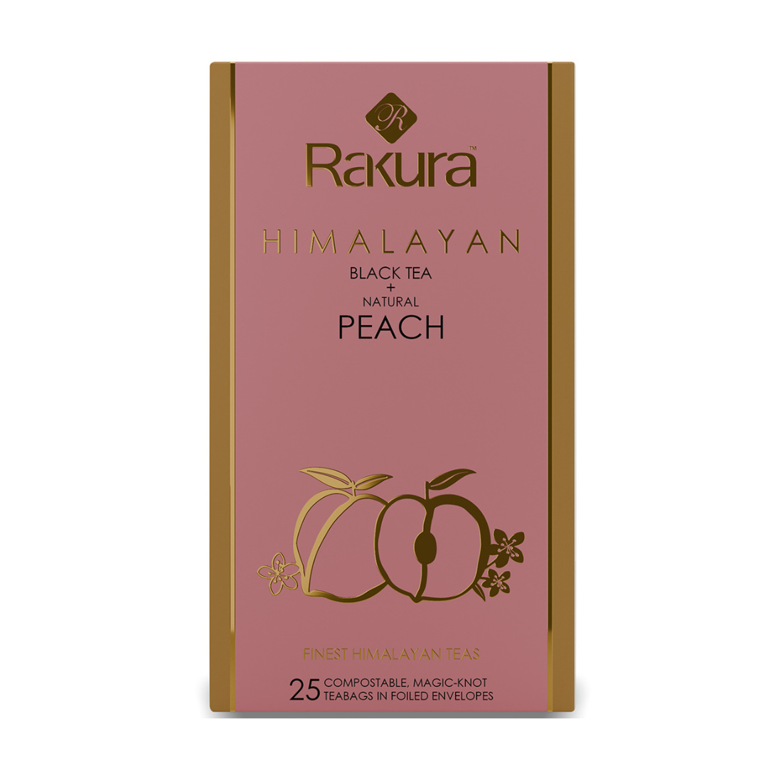 Rakura Himalayan Black Tea WIith Natural Peach 25 Tea Bags
