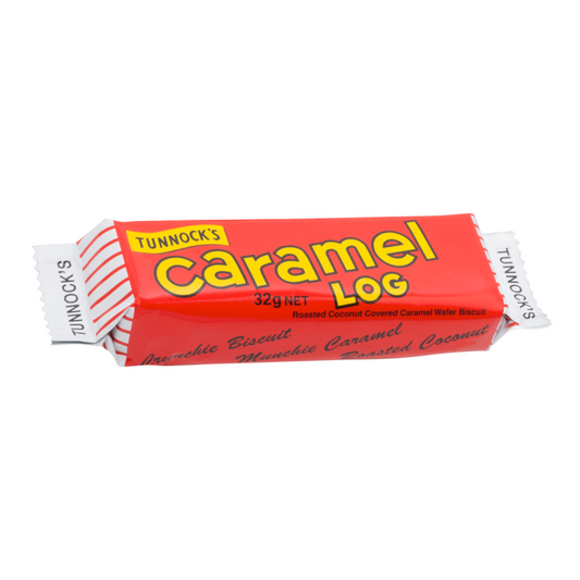 Tunnock's Caramel Log Wafer 32g [4 X 32g] 128g ทันน็อคส์ บิสกิตเวเฟอร์ รสคาราเมล 32 กรัม