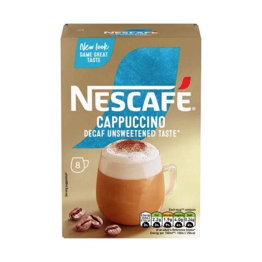 Nescafe Gold Cappuccino Decaf Unsweetened 8 x 15g
