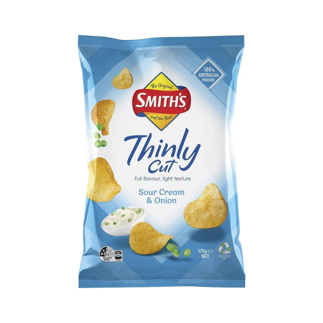 [Best before 18-Oct-2026]Smith's Thinly Cut Sour Cream & Onion Flavor Chips 175g