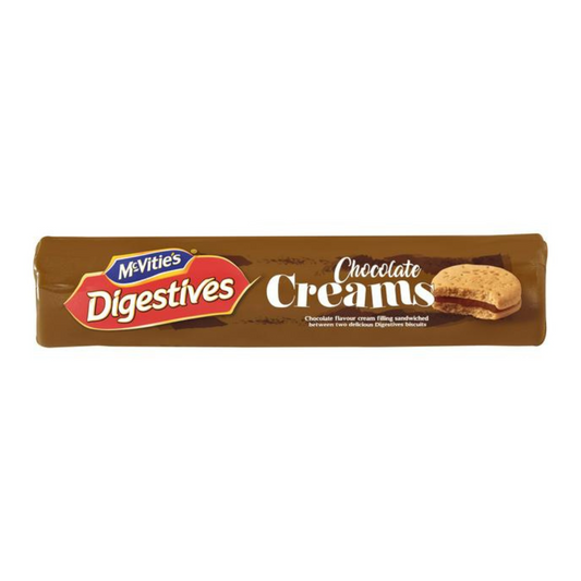 Mcvitie's Digestives Chocolate Cream 168g  แมควิตีส์ บิสกิตไดเจสทีฟครีมช็อกโกแลต 168 กรัม