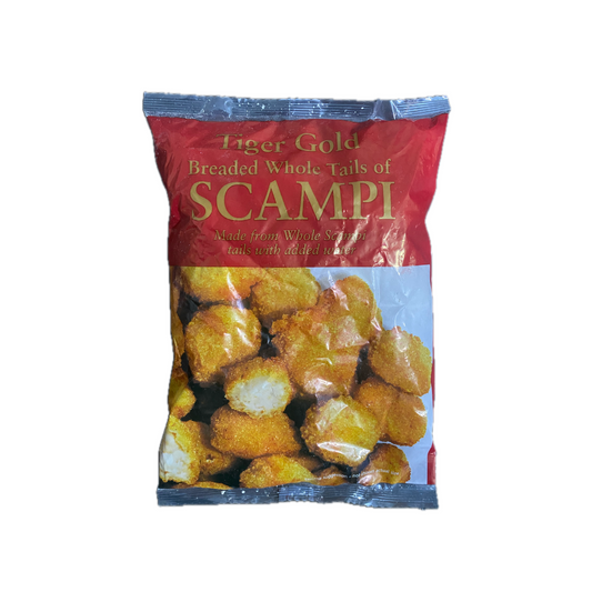 Tiger Gold Whole Tail Natural Crumb Scampi 450g ไทเกอร์ โกลด์ ปลา สแกมปี้ ธรรมชาติ ทั้งหาง 450 กรัม