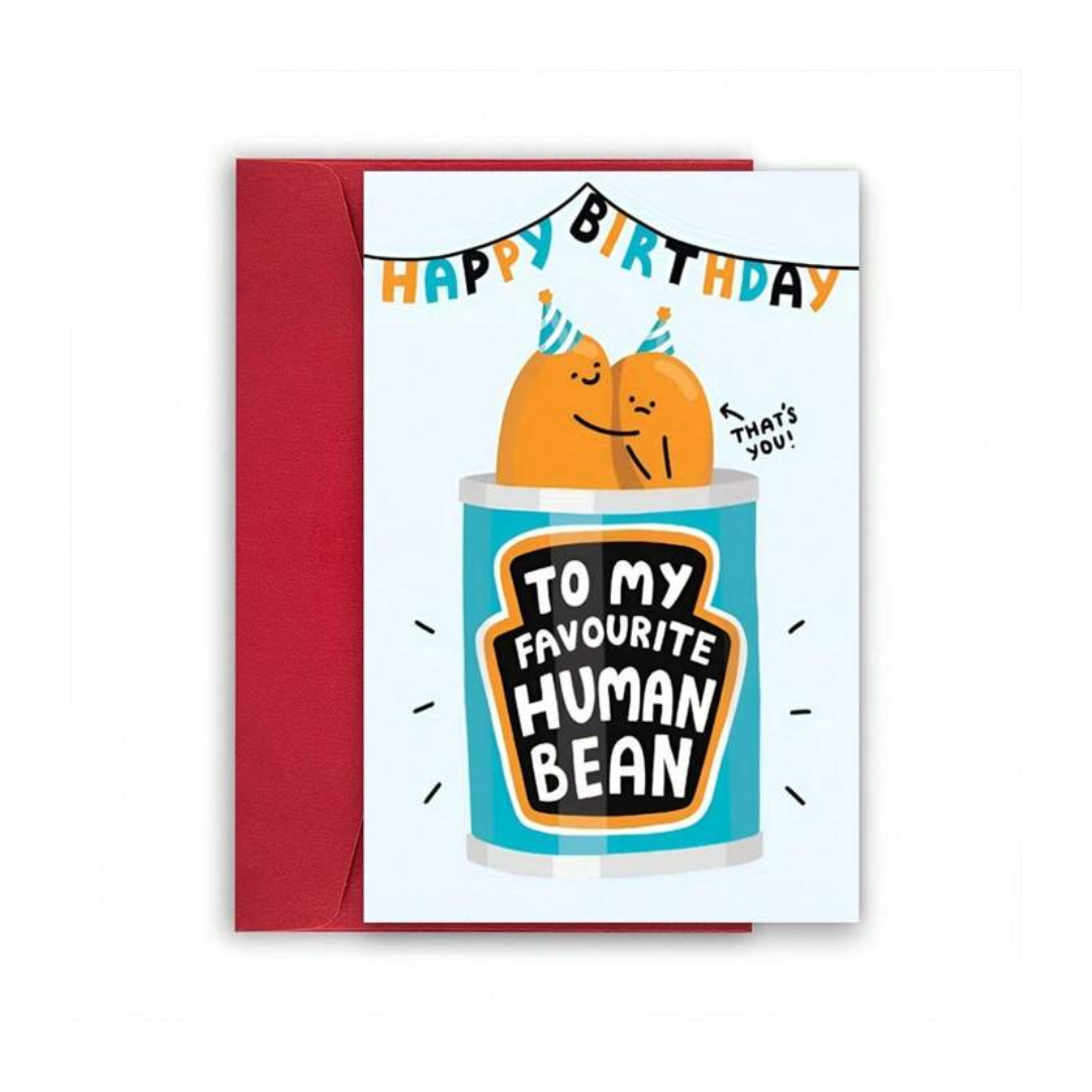 Happy Baked Bean Birthday Card x 1