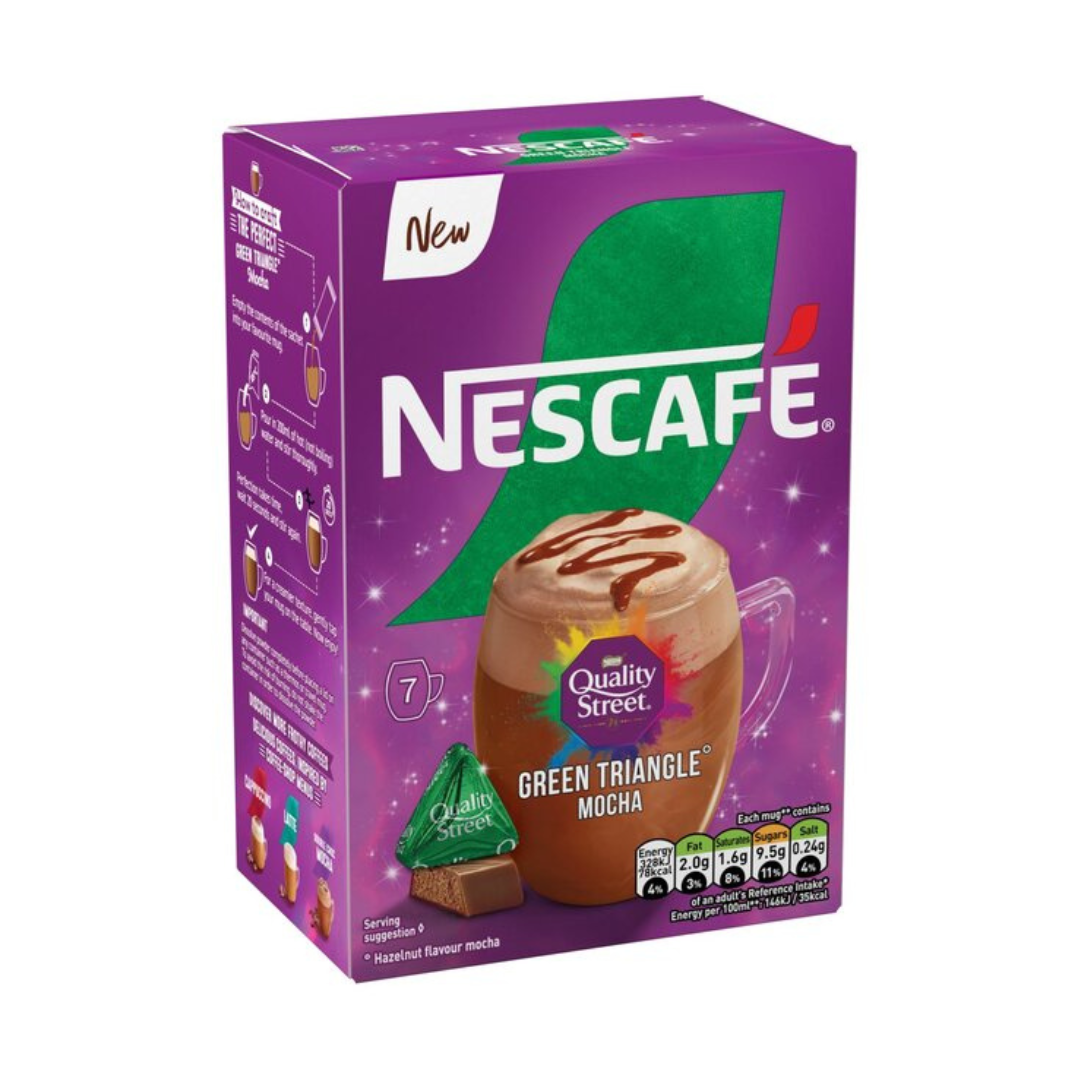 Nescafe Green Triangle Quality Street Mocha Sachets 7 x 19g