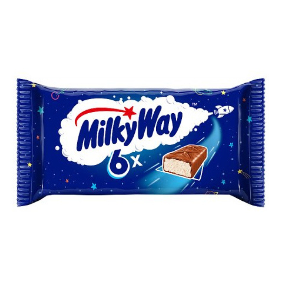 MilkyWay Multipack [6x21.5g] 129g มิลค์กี้เวย์ ช็อกโกแลตนม วิปปิ้งตรงกลางเล็กน้อย แบบมัลติแพ็ค [6x21.5 กรัม] 129 กรัม