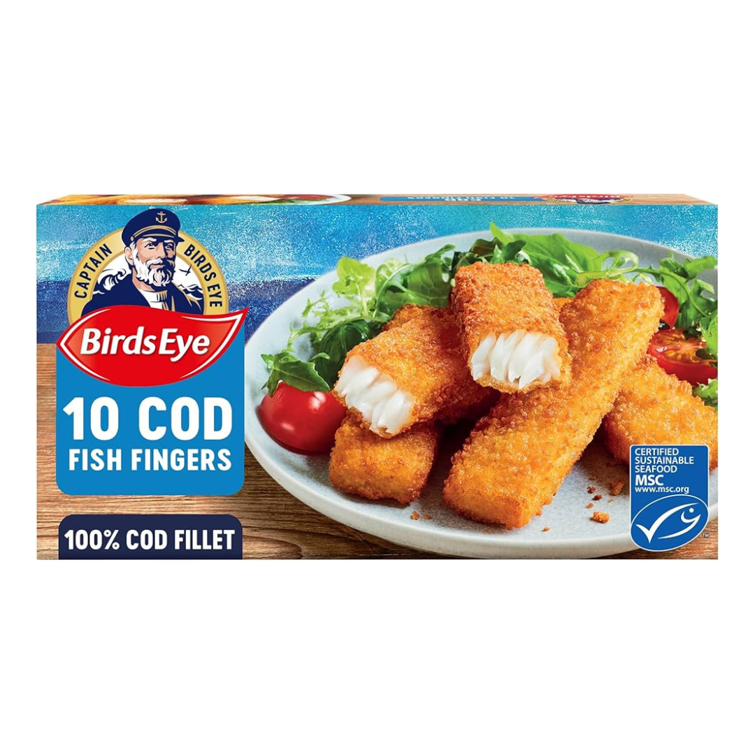 Birds Eye Cod Fish Fingers 10 Pack 280g เบิร์ด อาย ปลาคอด ฟิช ฟิงเกอร์ 10 แพ็ค 280 กรัม