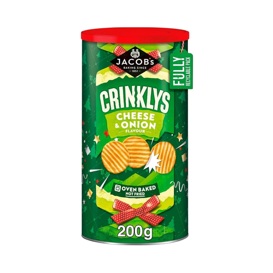 Jacob's Crinklys Cheese & Onion Baked Snacks Caddy 200g