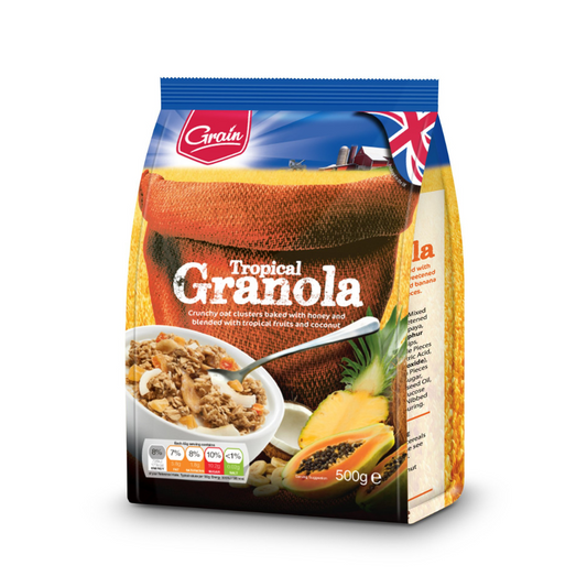 Grain Tropical Granola 500g เกรน ทรอปิคัล กราโนล่า 500 กรัม