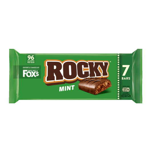 [BestBefore 21 Feb 2026] Fox’s Rocky 7 Mint Chocolate Biscuit Bars 138g