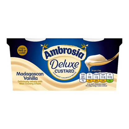 Ambrosia Deluxe Custard Madagascan Vanilla 2x120g